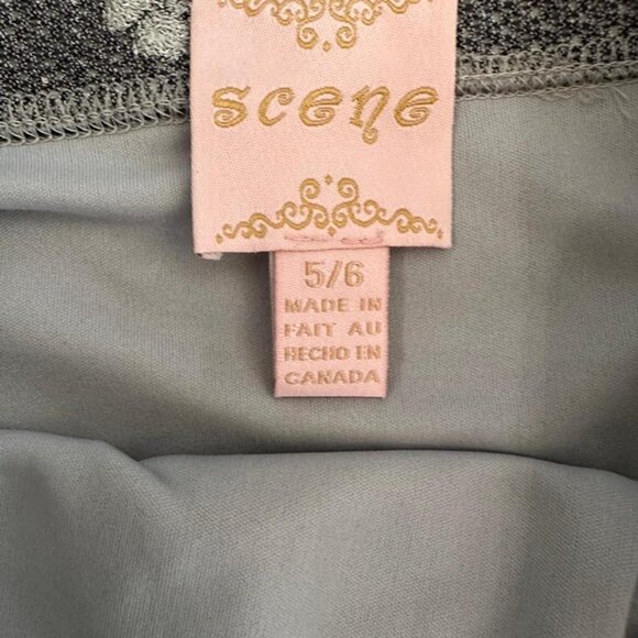 Beautiful vintage strapless jacquard floral dress by Scene, made in Canada - Picture 4 of 8